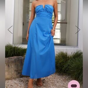 NWT Blue linen dress. Size XL.